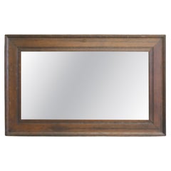 A Good Plain Oak Wall Mirror 19th Century piece with a plain moulded oak frame