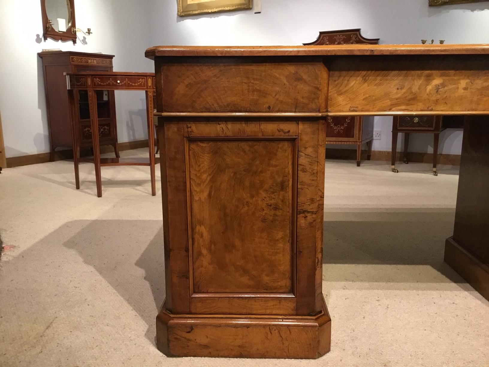 Good Pollard Oak Victorian Period Antique Pedestal Desk 6