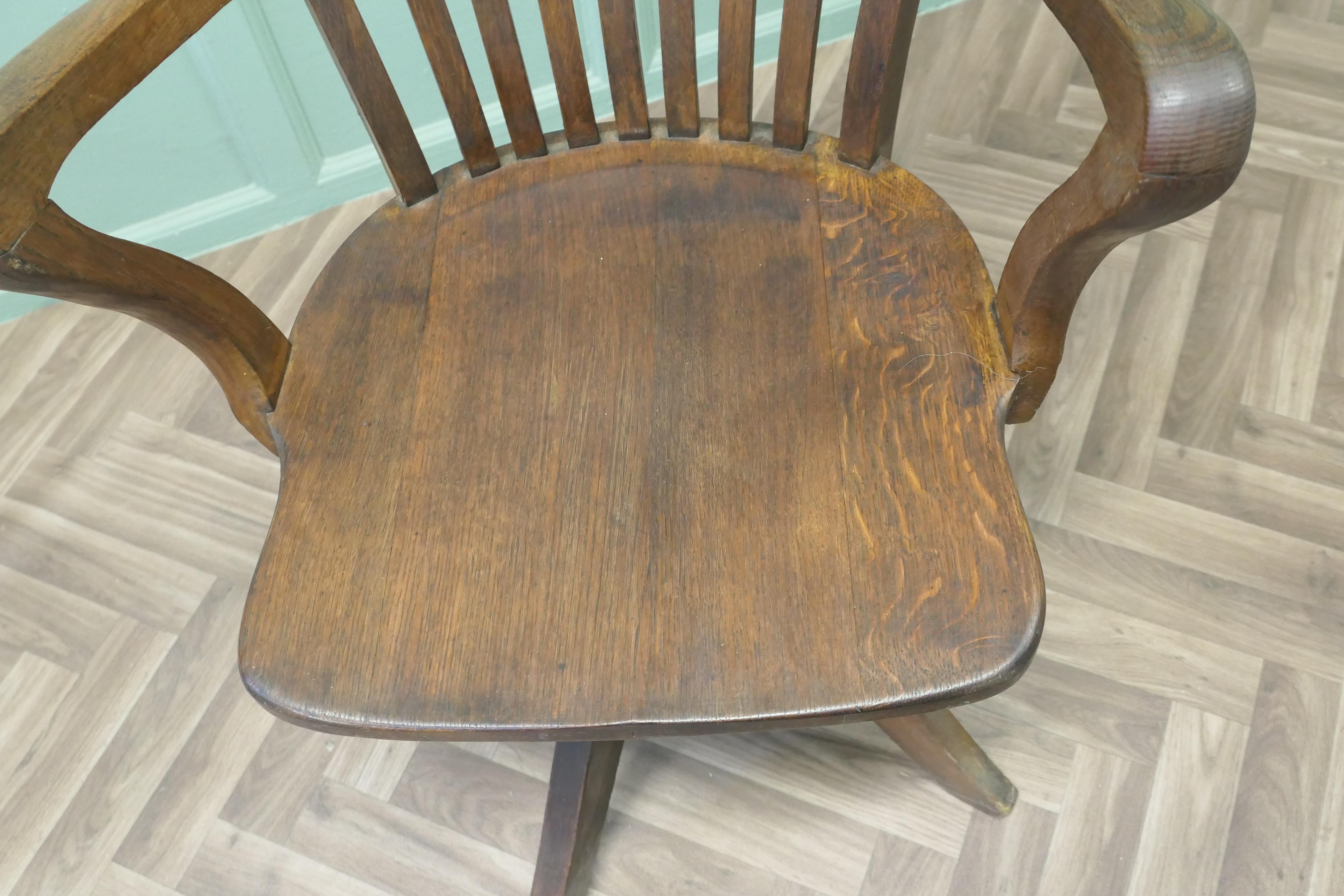A Good Quality Art Deco Desk Chair The Chair has an attractive deep curving back For Sale 1