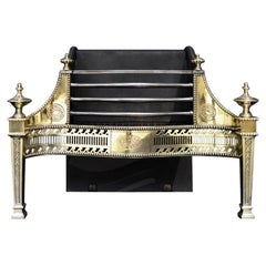 A Good Quality Brass Firegrate in The Georgian Manner