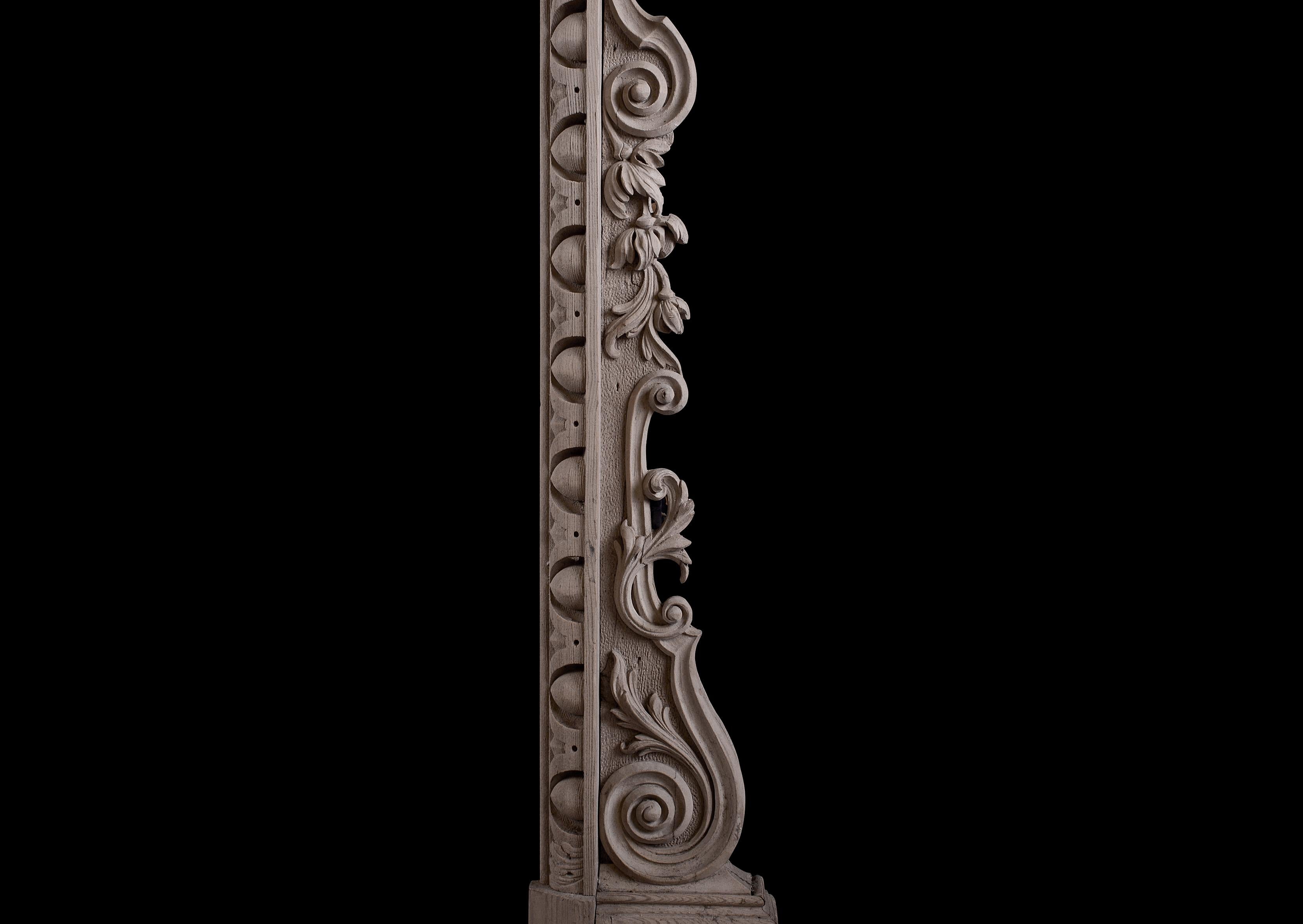 Good Quality Carved English Fireplace In Good Condition For Sale In London, GB