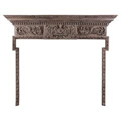 Antique Good Quality Carved Timber Fireplace in the Georgian Style