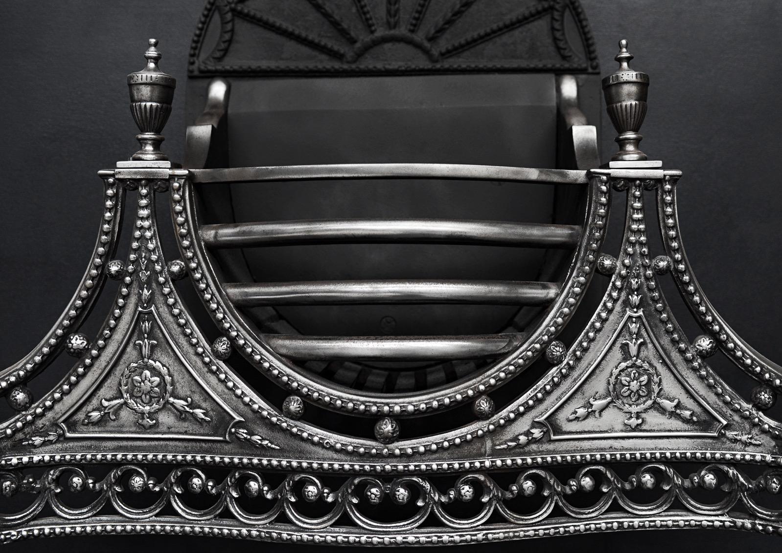 19th Century Good Quality English Firegrate in the Georgian Manner For Sale