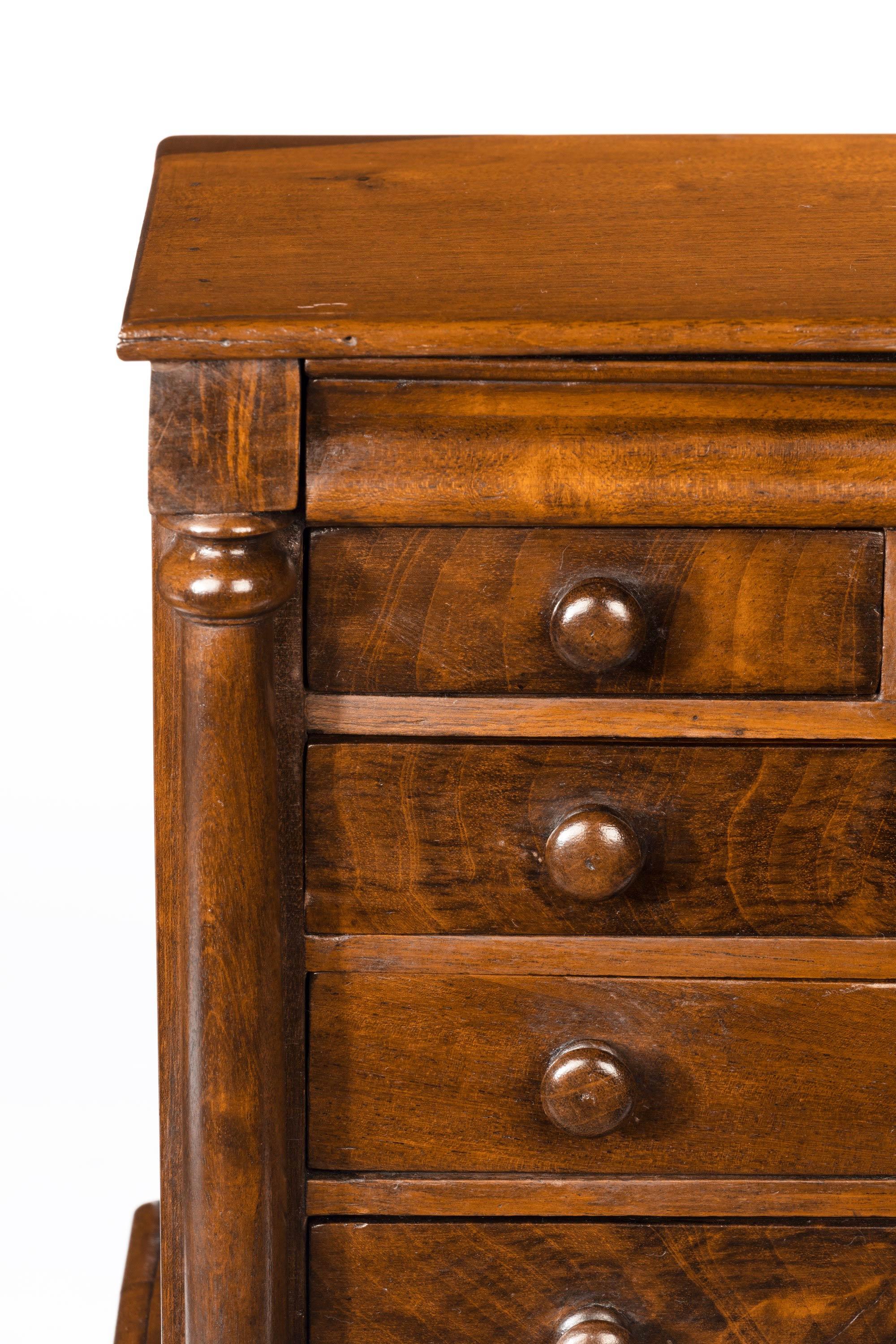 English Good Quality Miniature 19th Century Chest of Drawers For Sale