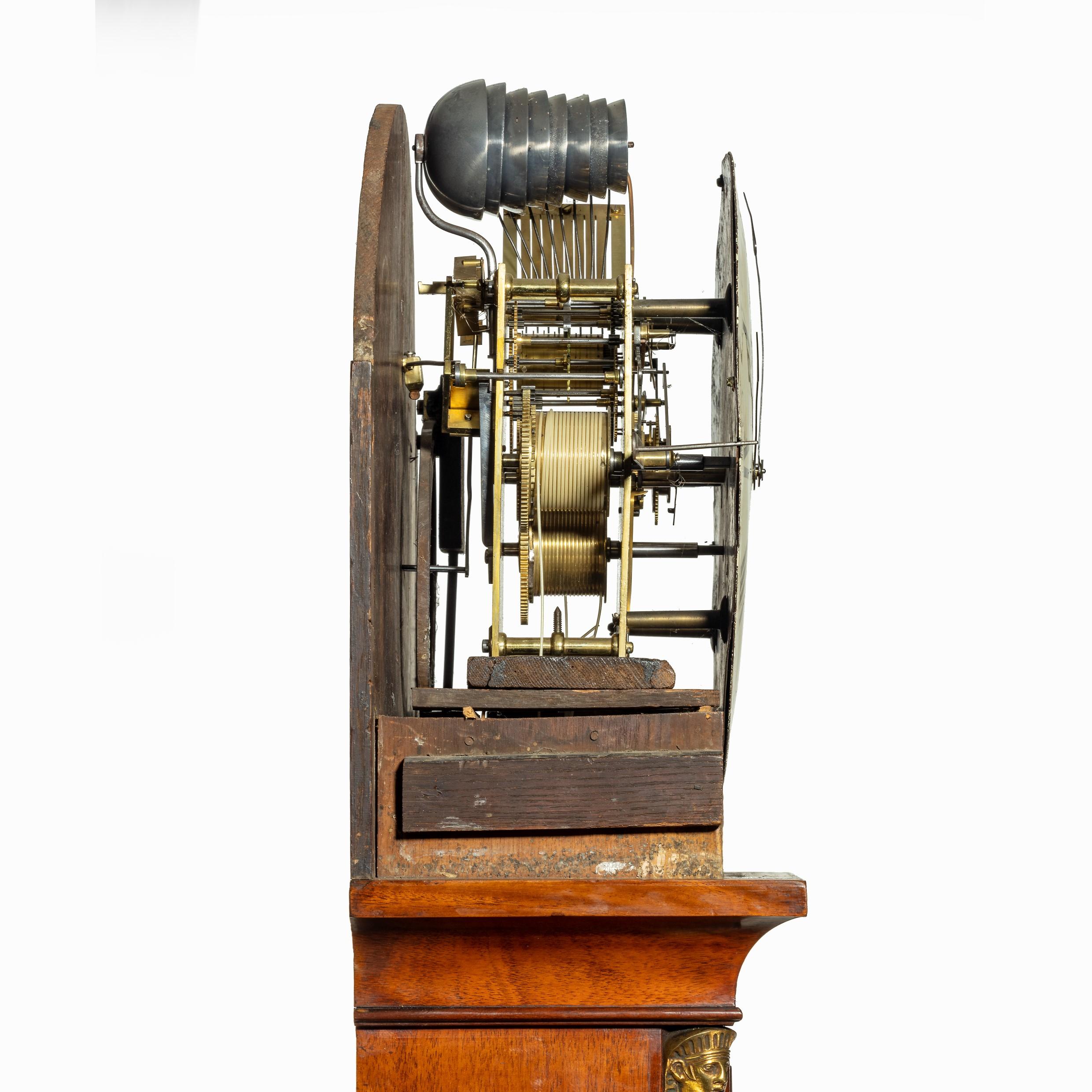 Good Quality Regency ‘Egyptian Style’ Mahogany Longcase Clock by John Grant For Sale 5