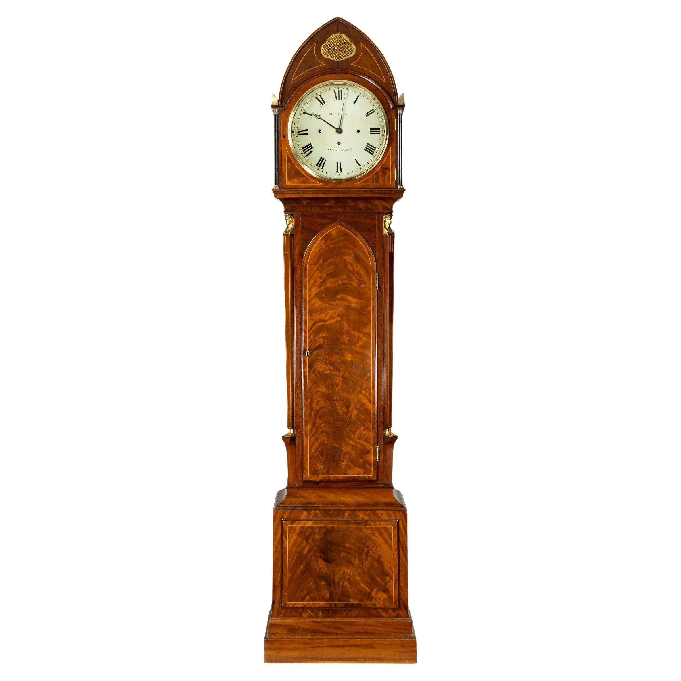 Good Quality Regency ‘Egyptian Style’ Mahogany Longcase Clock by John Grant