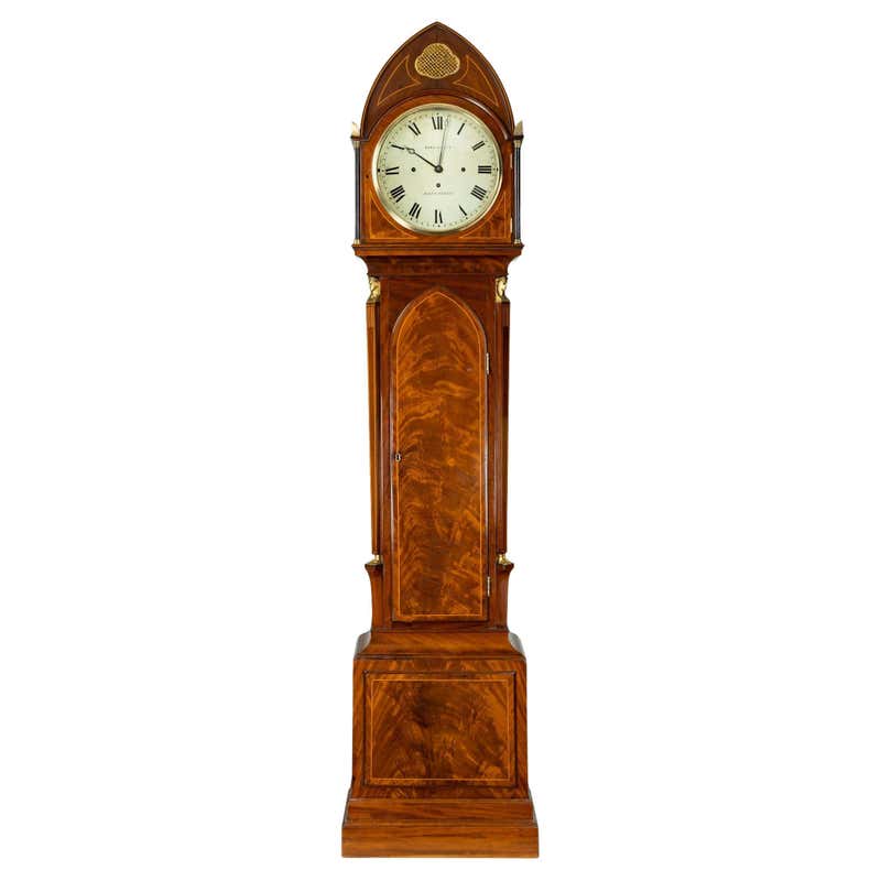 Regency Clock 19th Century Antique Regency Mahogany Longcase Clock by John Barwise of ...