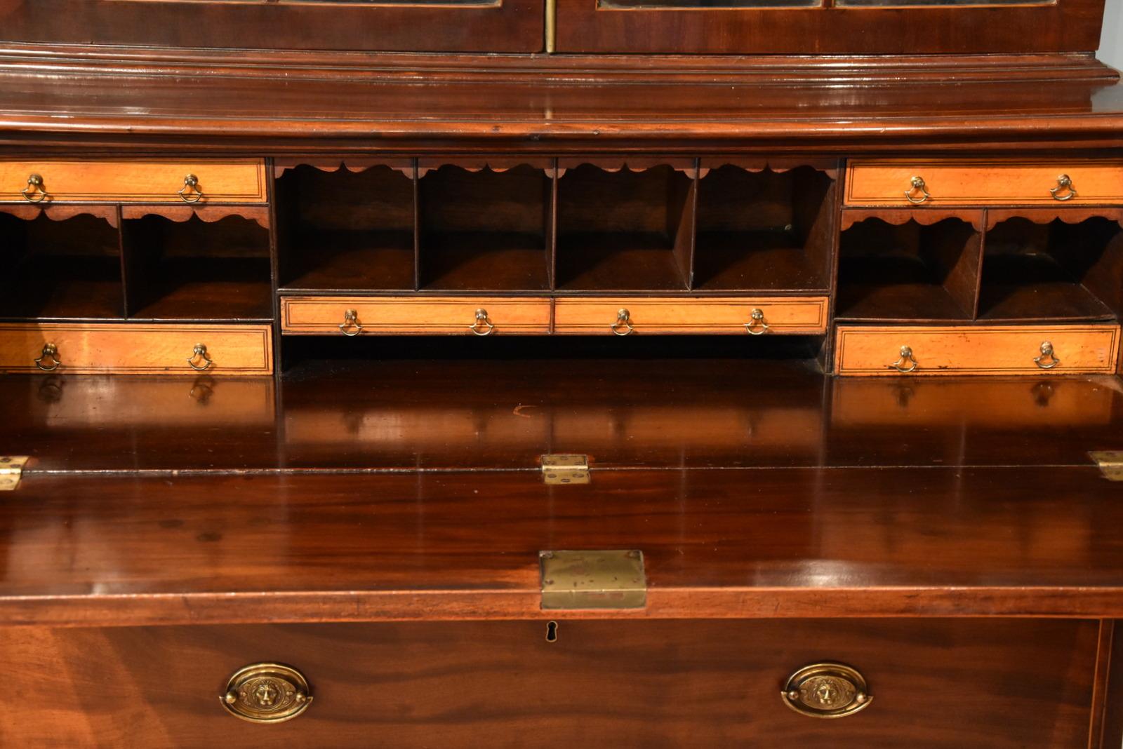 Good Regency Mahogany Secretaire Bookcase In Good Condition In Wiltshire, GB
