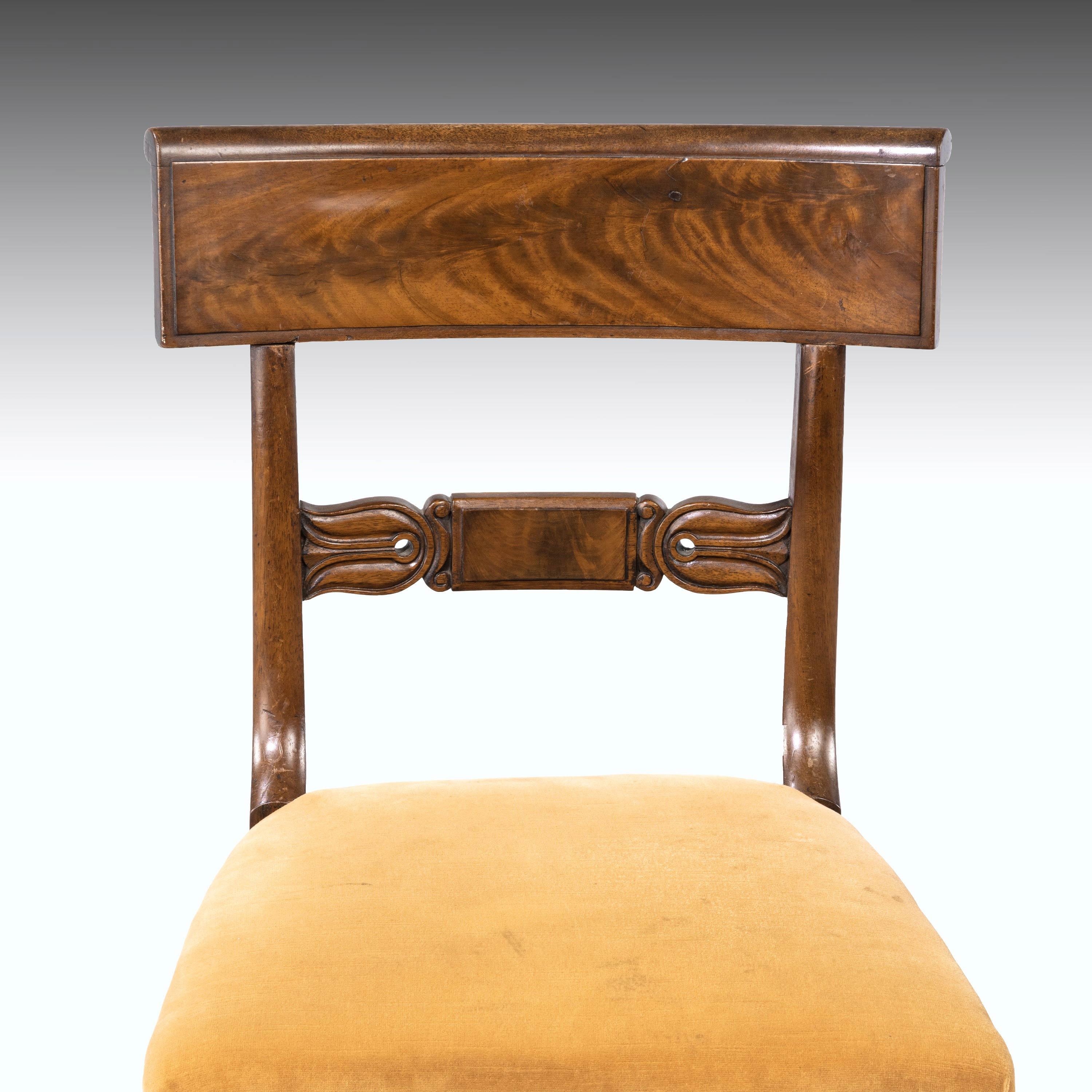 Good Set '6+1' of William iv Mahogany Framed Chairs 1
