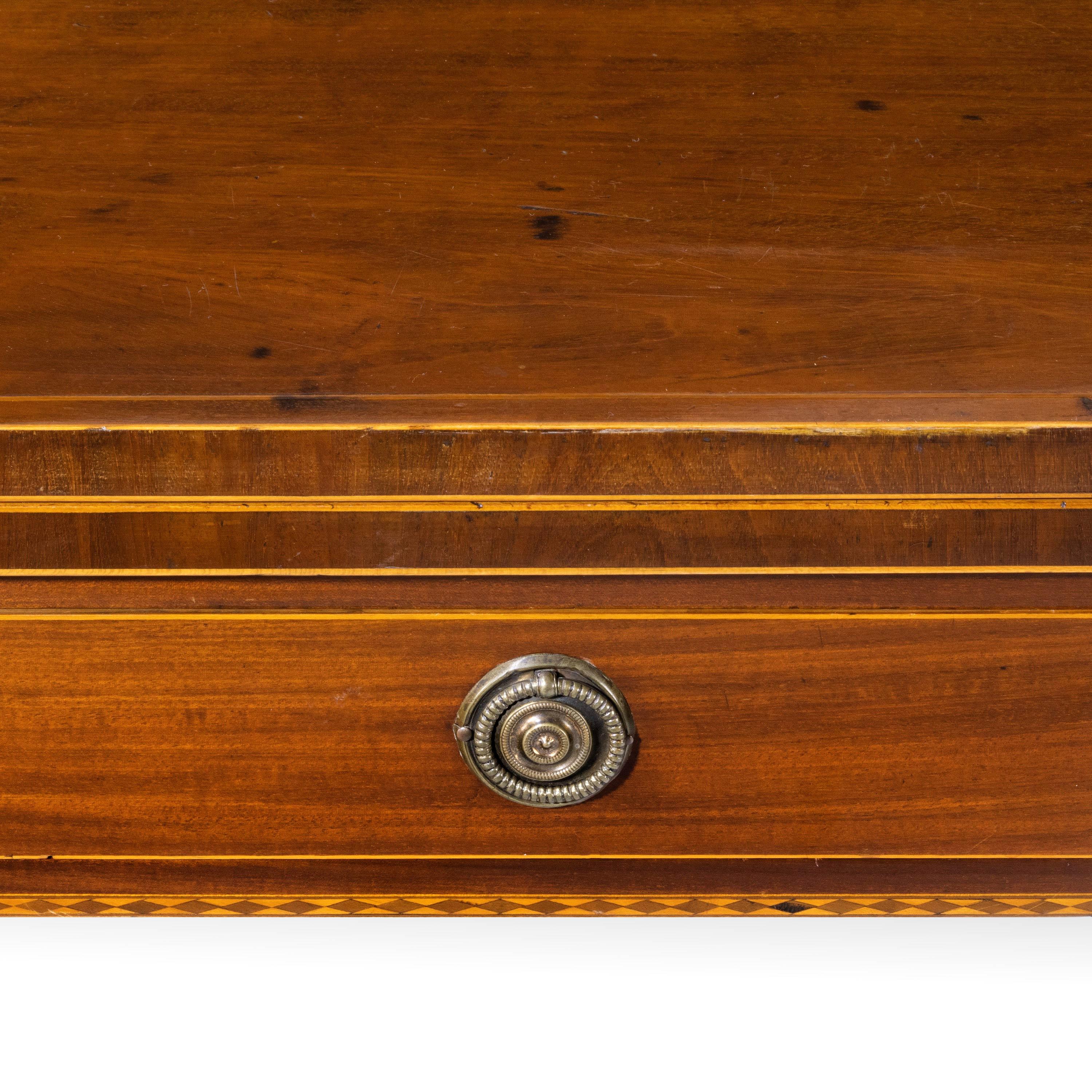 English Good Sheraton Period Mahogany Tea Table