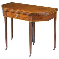 Good Sheraton Period Mahogany Tea Table