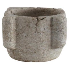 A Good Size Primitive Wabi Sabi 18Th C. Spanish Stone Mortar