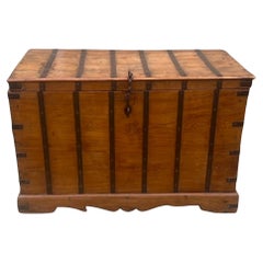 A Good Sized Antique Oak Silver/Campaign Chest