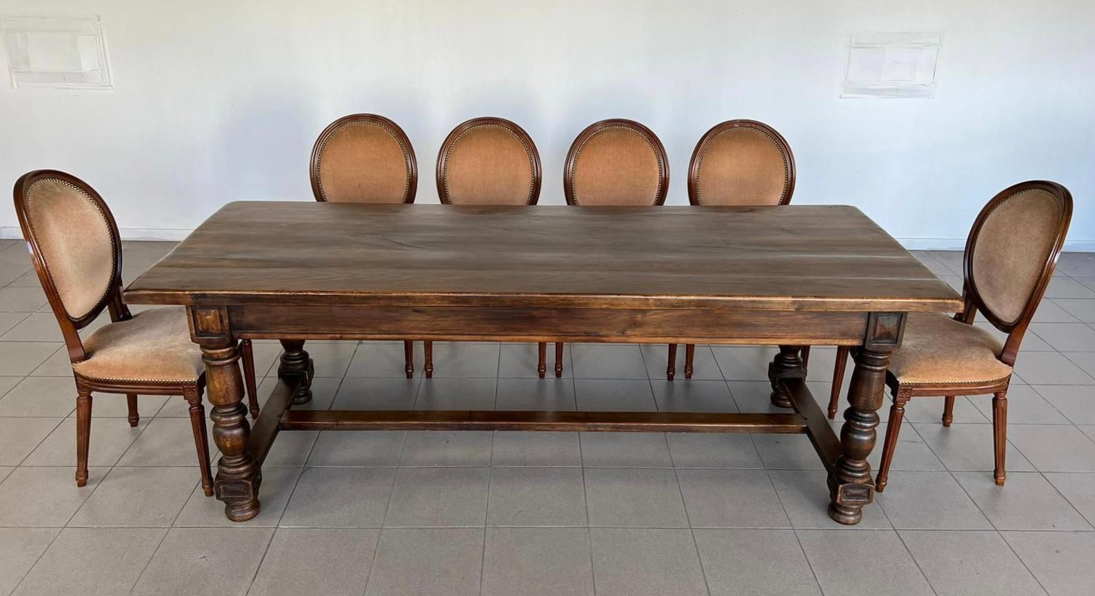 Good Solid Oak French Farmhouse Dining Table In Good Condition For Sale In Seaford, GB