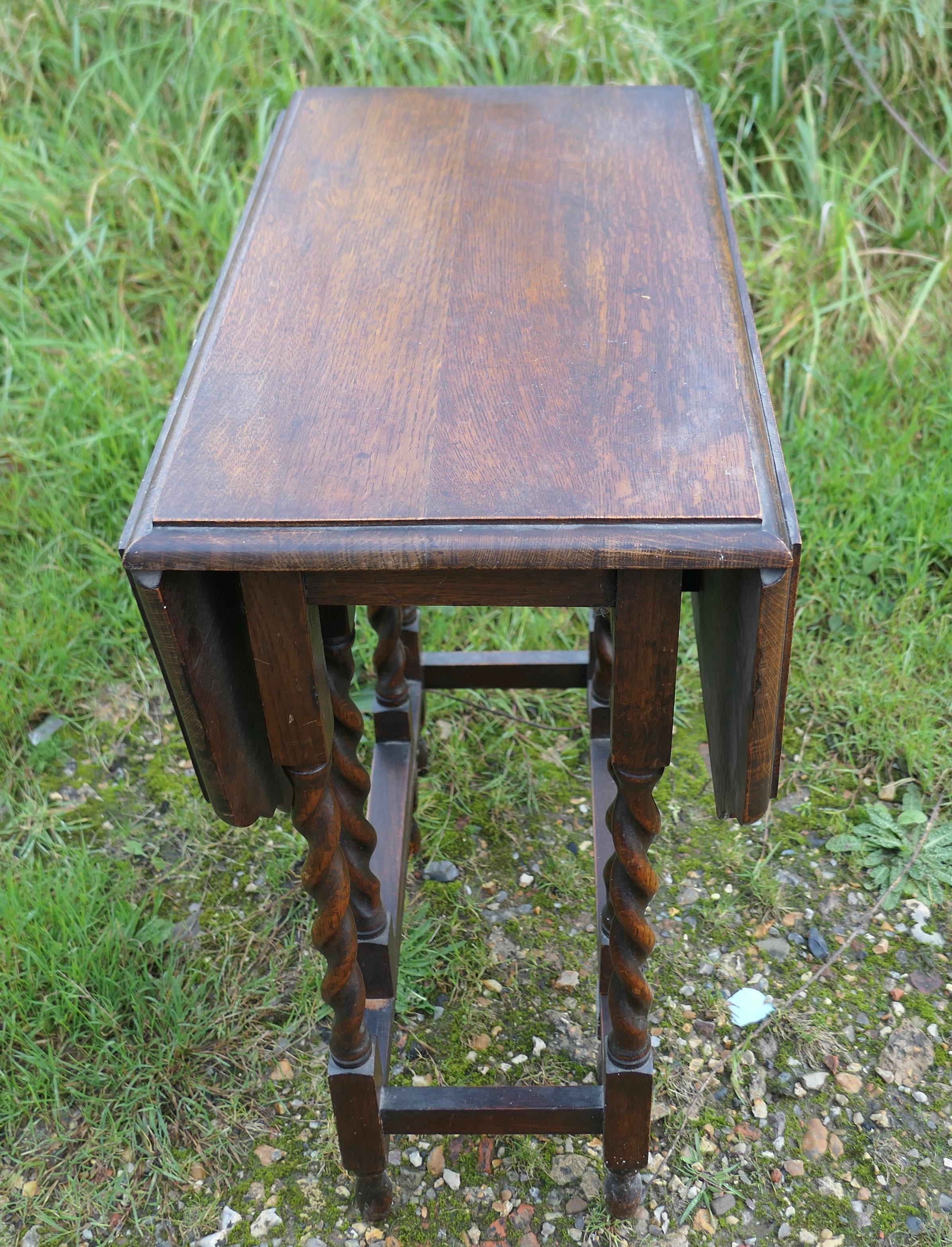 A Good Solid Oak Victorian Gate Leg Table


The table is made from solid Oak it has elegant crisply turned barley twist legs and Oak cross members. The table has a moulded edge and it has a handsome grain 
The table is very attractive, and in good