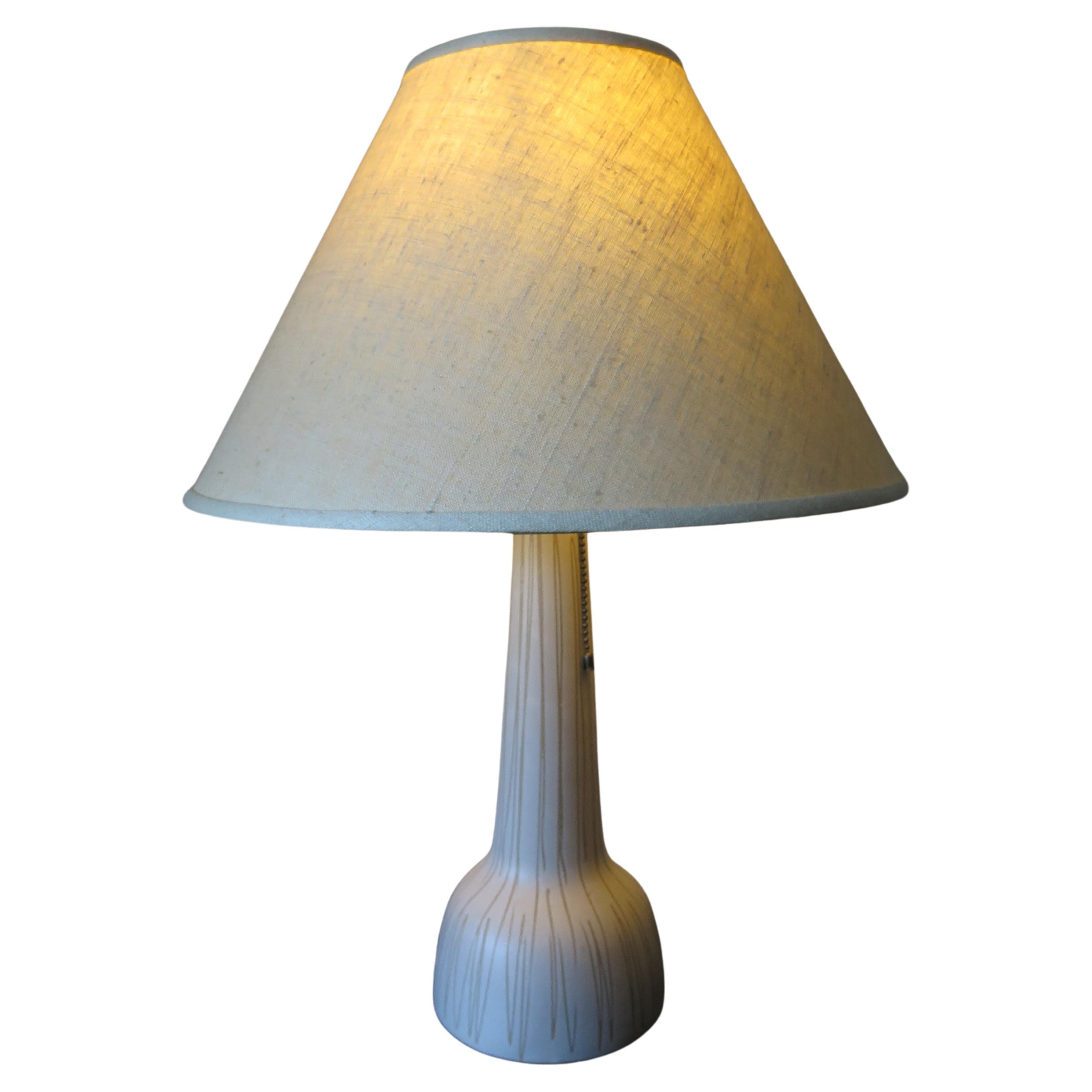 A Gordon Martz Table Lamp With Sgrafitto Decoration ca' 1960's For Sale