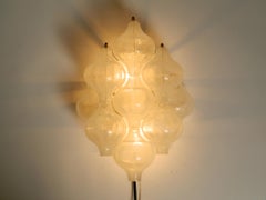 A gorgeous 1960's J.T. Kalmar Franken Tulipan ice glass ball wall lamp