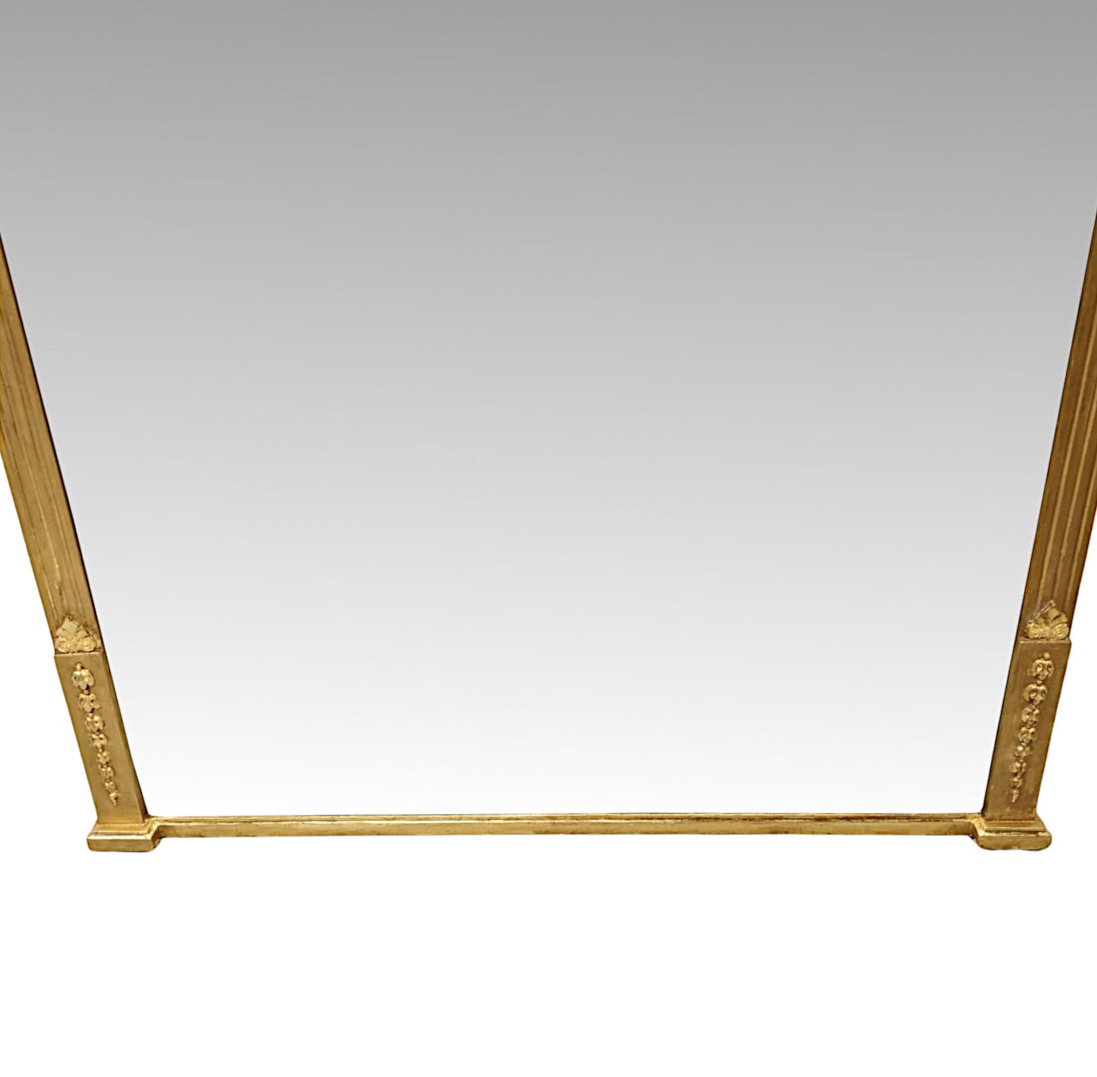 Inglese Uno splendido specchio in legno dorato A. Hall o Overmantel del XIX secolo di Adam Design/One in vendita