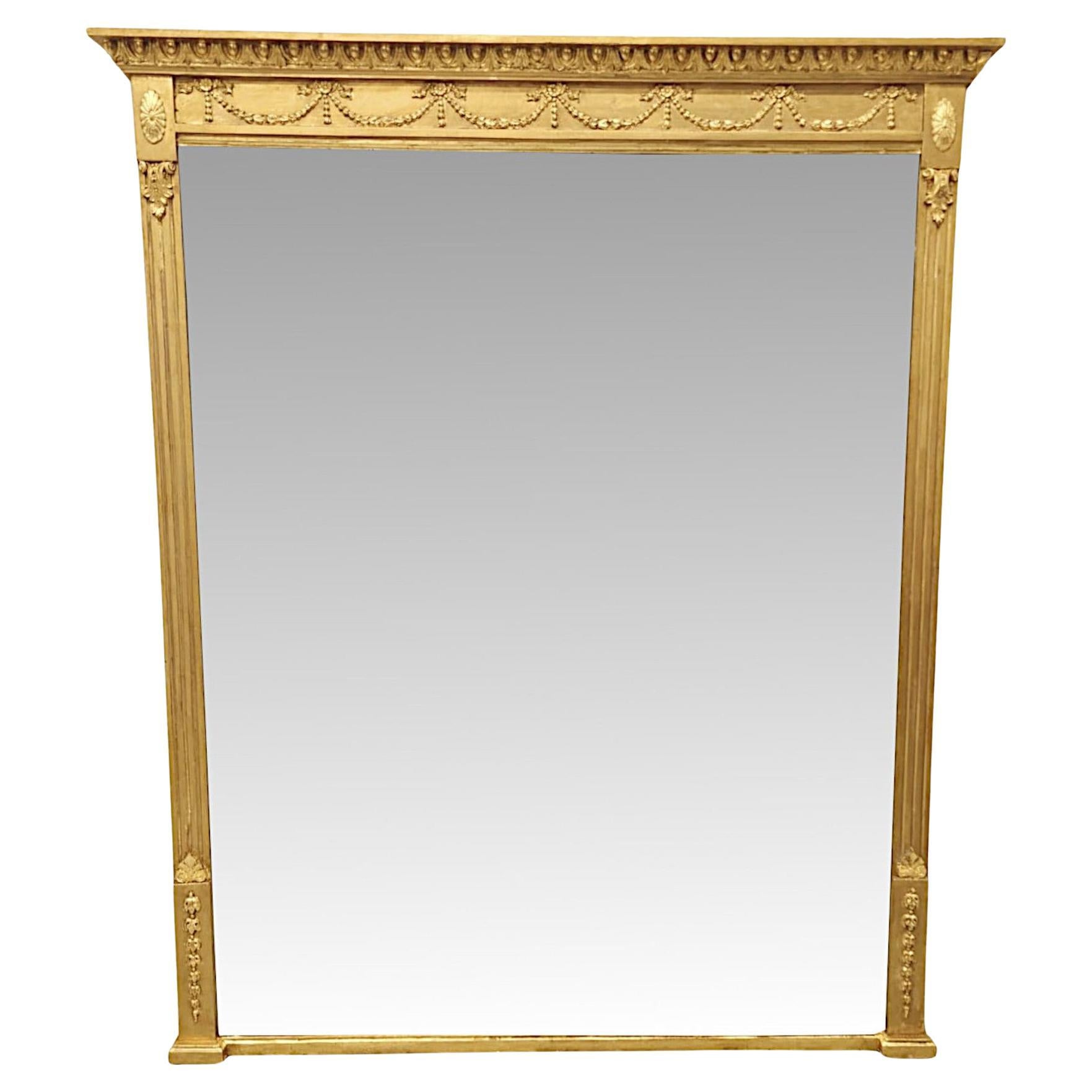 Uno splendido specchio in legno dorato A. Hall o Overmantel del XIX secolo di Adam Design/One in vendita