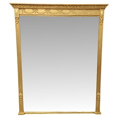 A Gorgeous 19th Century Adams Design Hall or Overmantel Giltwood Mirror