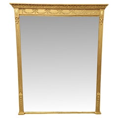 A Gorgeous 19th Century Adams Design Hall or Overmantel Giltwood Mirror