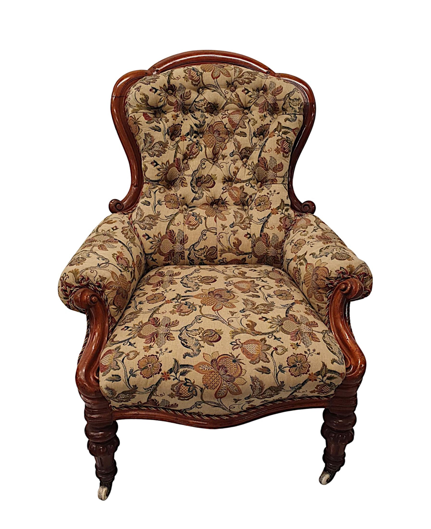 English Gorgeous 19th Century Armchair For Sale