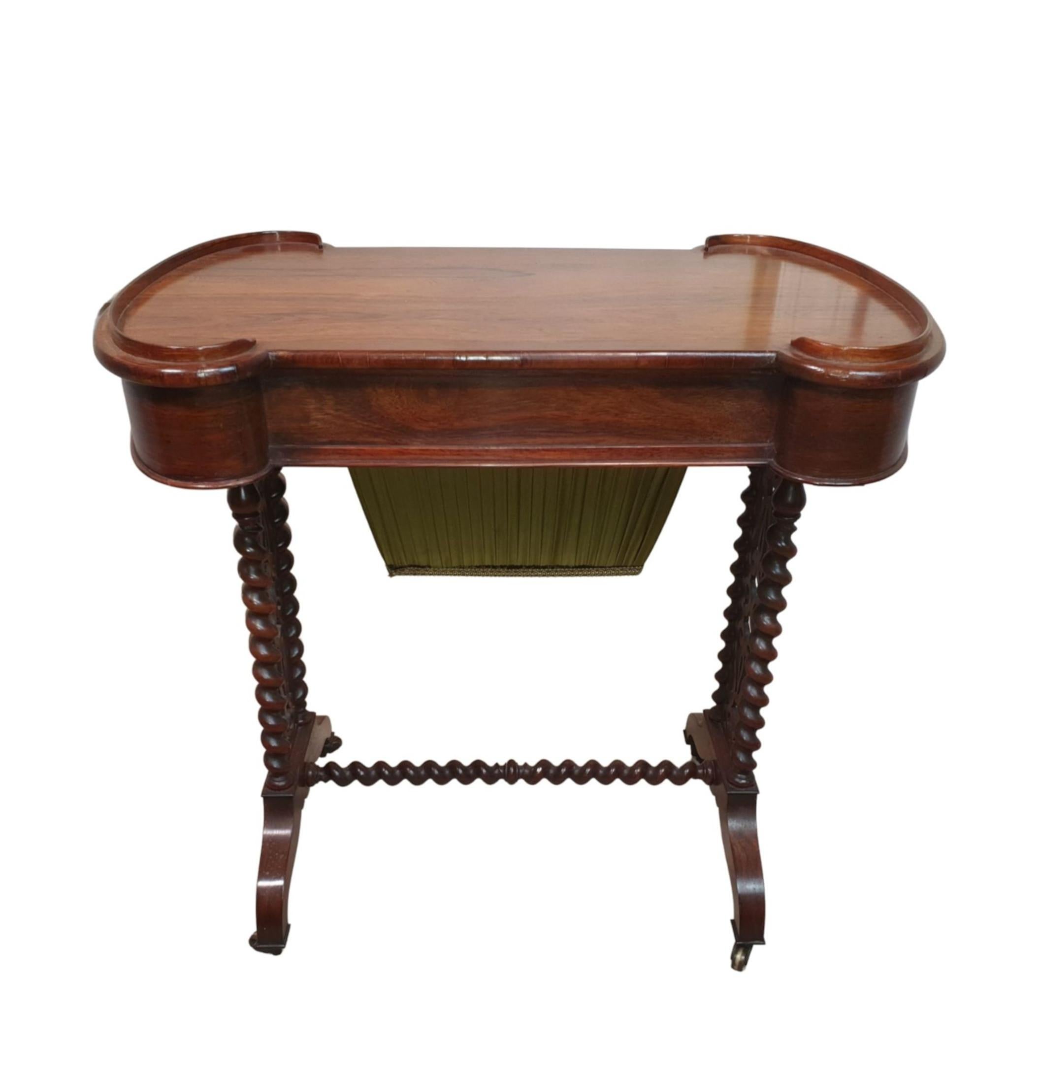 A Gorgeous 19th Century Fruitwood Work or Side Table For Sale 1