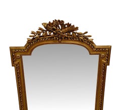 A Gorgeous 19th Century Gilt Finish Hall or Overmantle Mirror