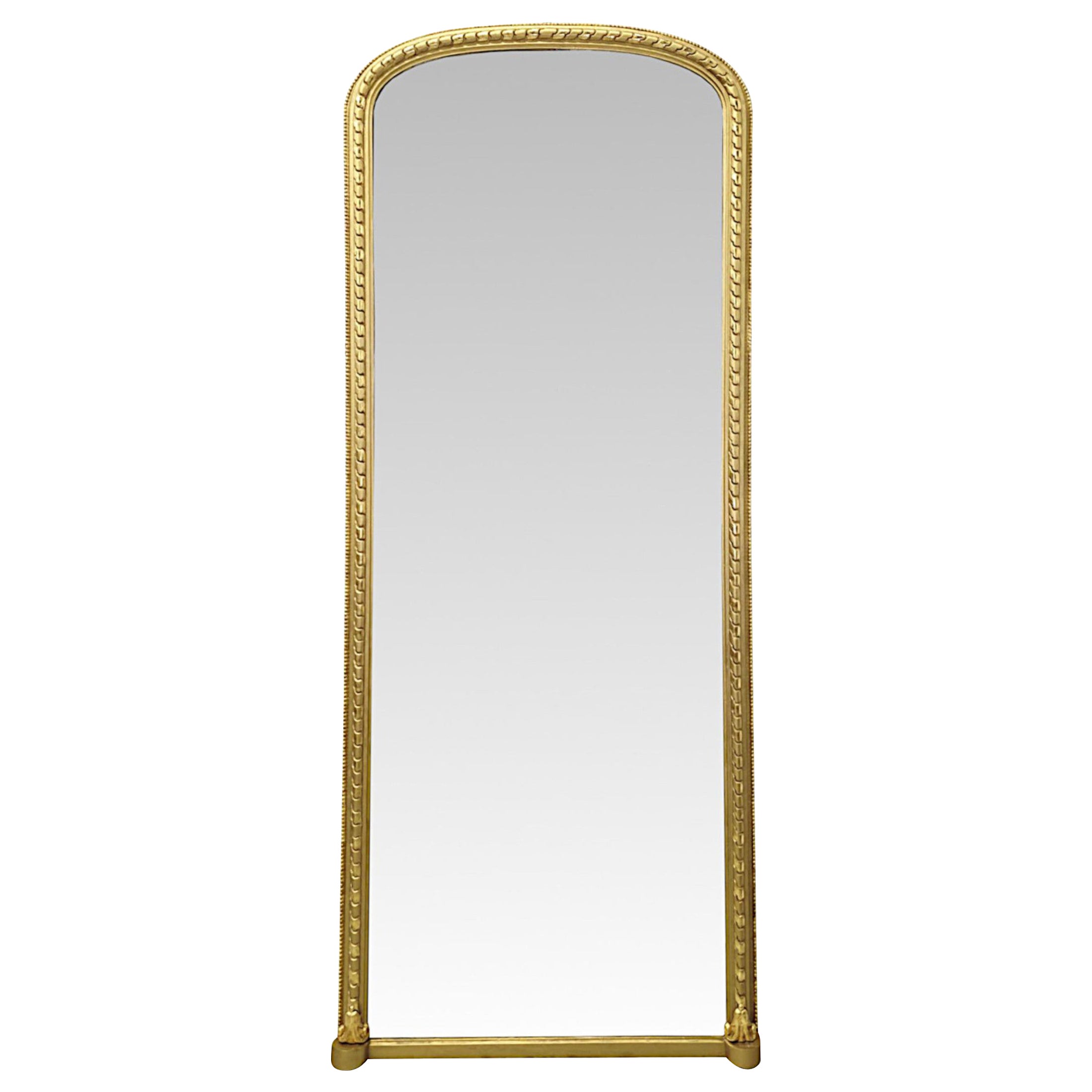A Gorgeous 19th Century Giltwood Dressing or Pier Mirror