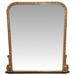 A Gorgeous 19th Century Giltwood Overmantle Mirror