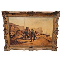 Pintura al óleo sobre lienzo del siglo XIX de Rose Douglas