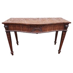 Gorgeous 19th Century Serpentine Hall or Console Table After Adams