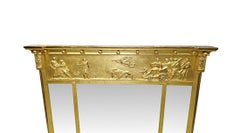 A Gorgeous 19th Century Small Giltwood Compartmental Overmantel Mirror