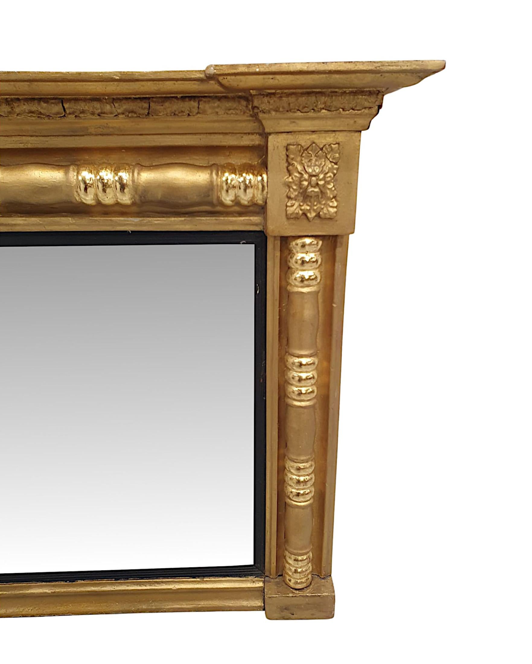 Georgian Gorgeous Early 19th Century Giltwood Mirror For Sale