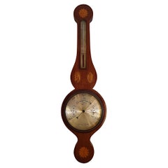 Wunderschönes edwardianisches Barometer mit Intarsien von George Odell