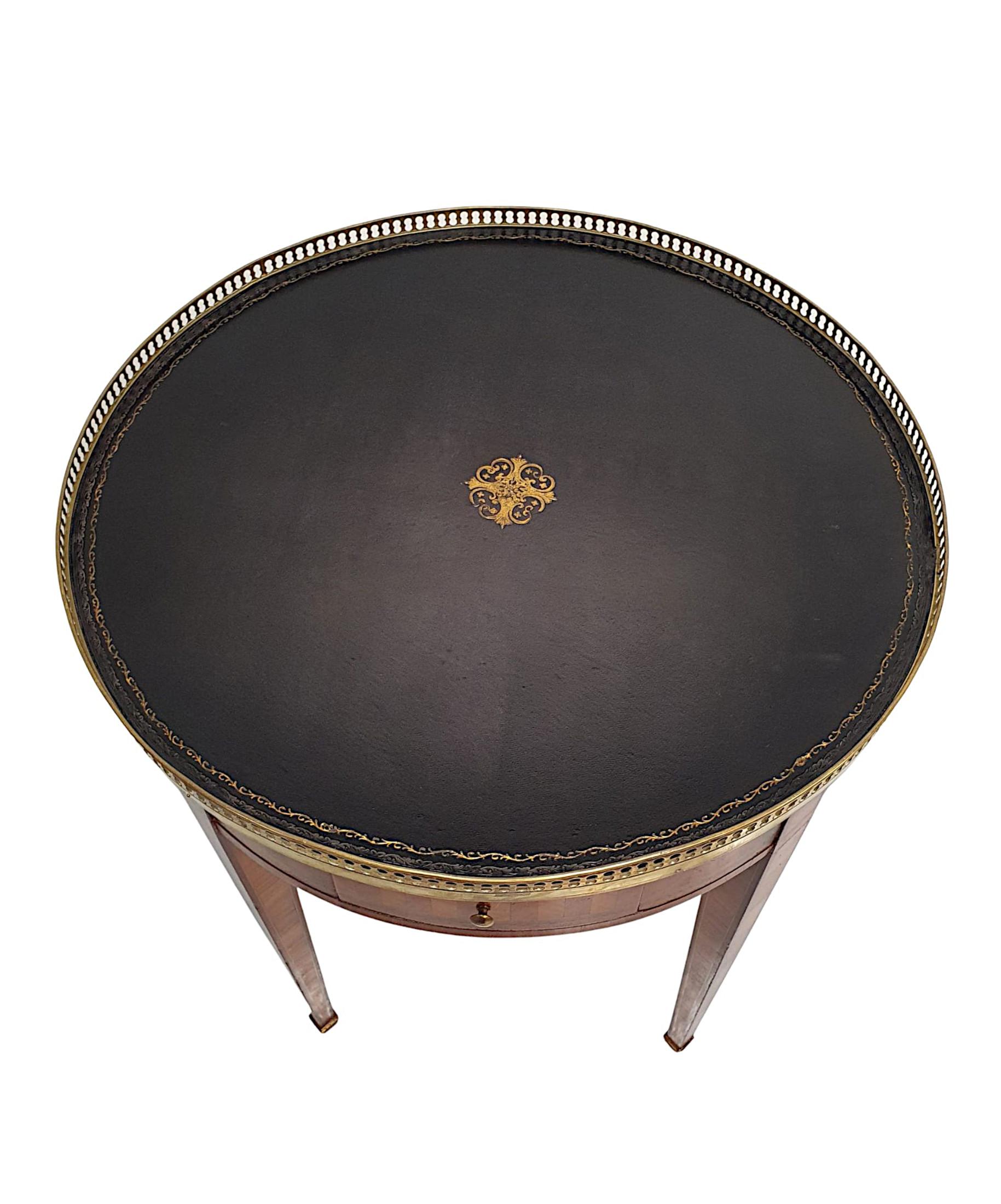English Gorgeous Edwardian Leather Top Centre Table For Sale