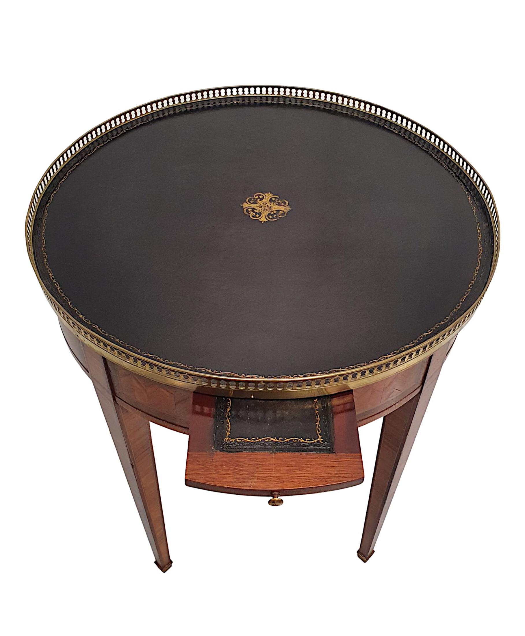 Gorgeous Edwardian Leather Top Centre Table In Good Condition For Sale In Dublin, IE