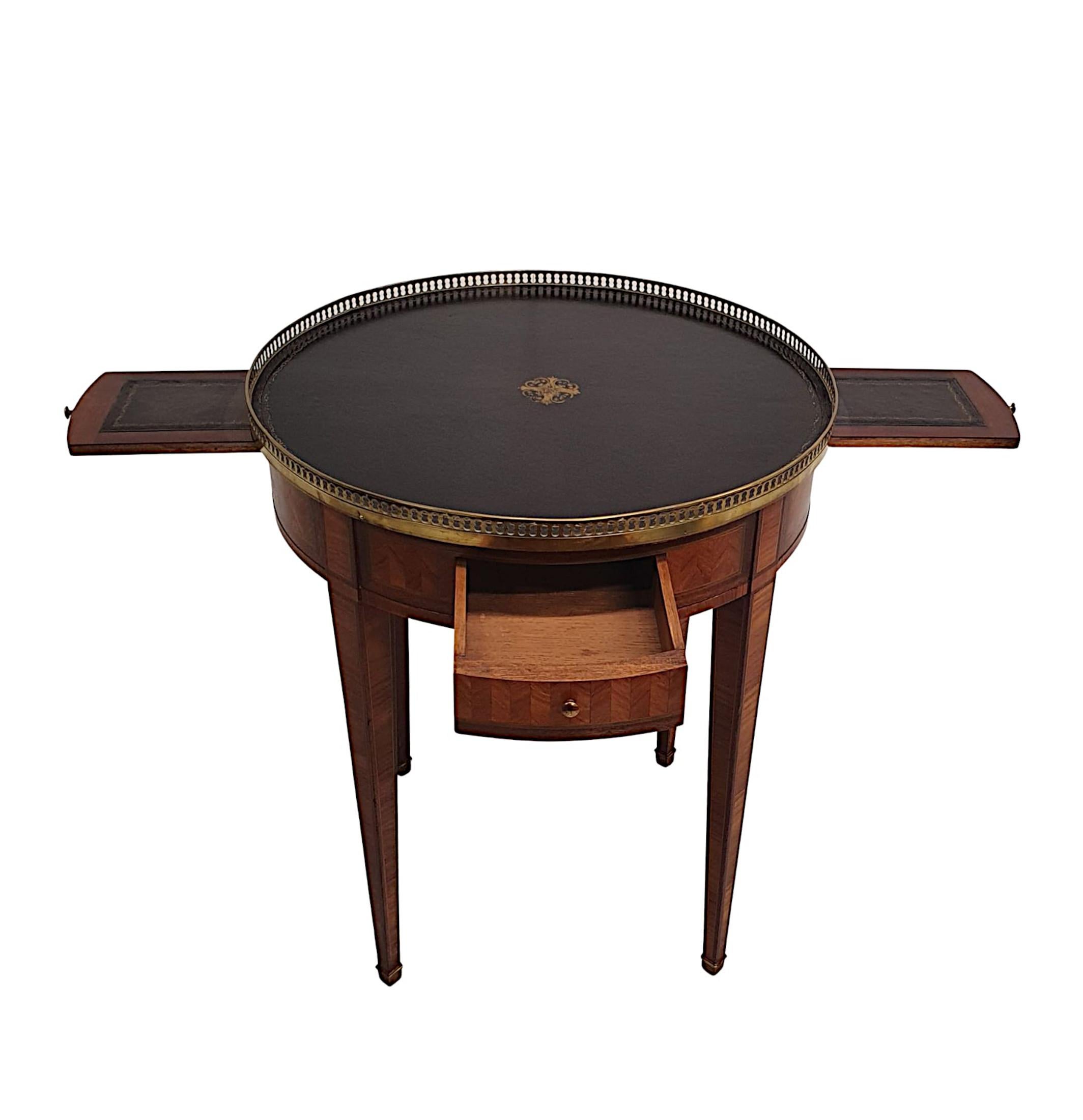 20th Century Gorgeous Edwardian Leather Top Centre Table For Sale