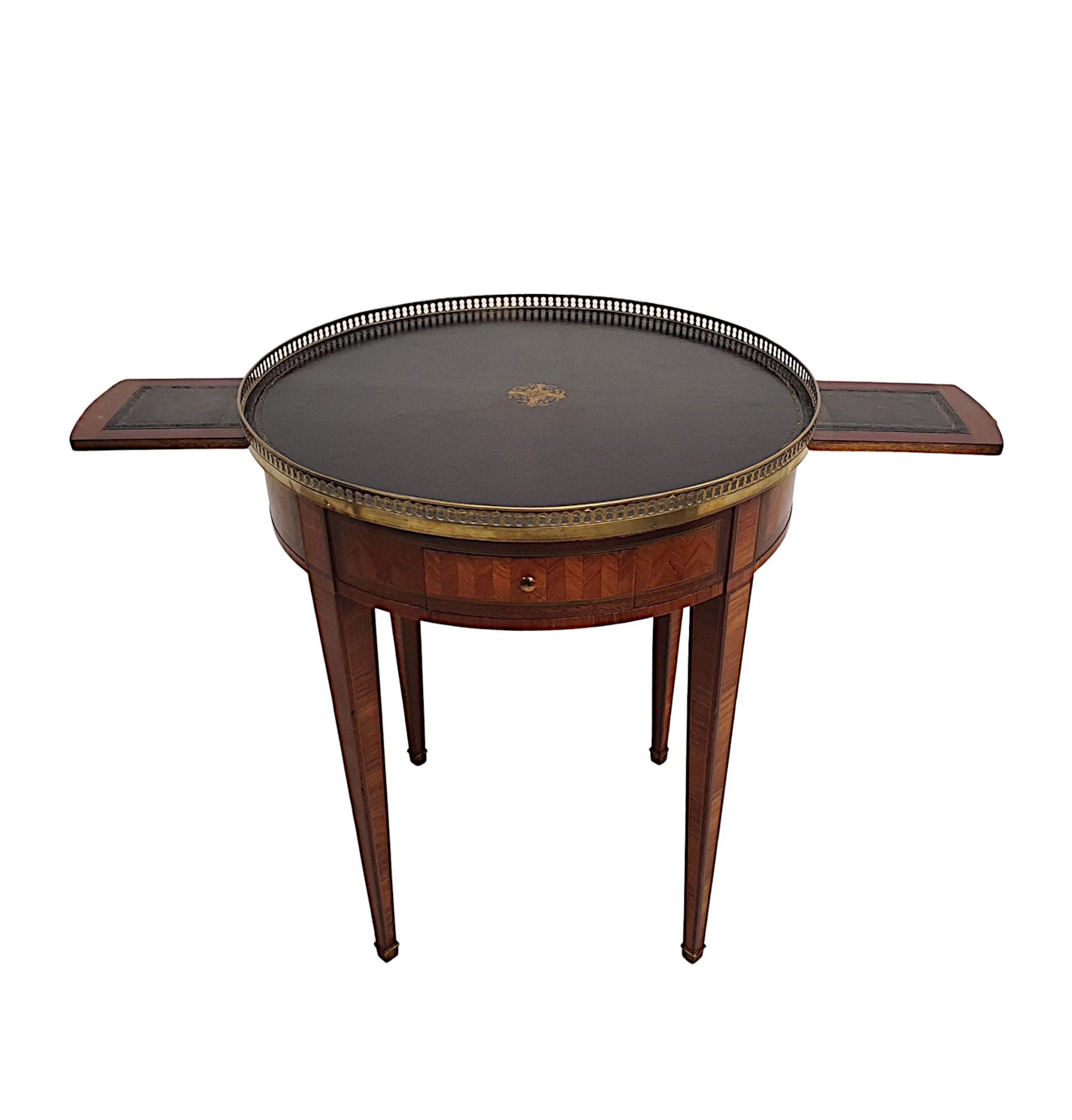 Brass Gorgeous Edwardian Leather Top Centre Table For Sale