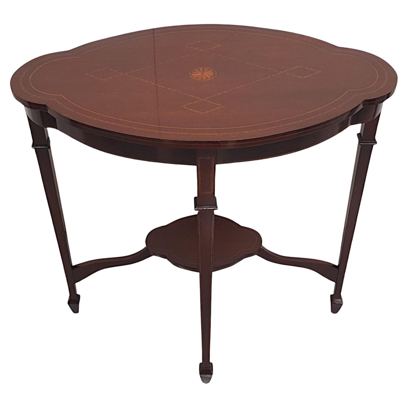  A Gorgeous Edwardian Marquetry Inlaid Occasional Table
