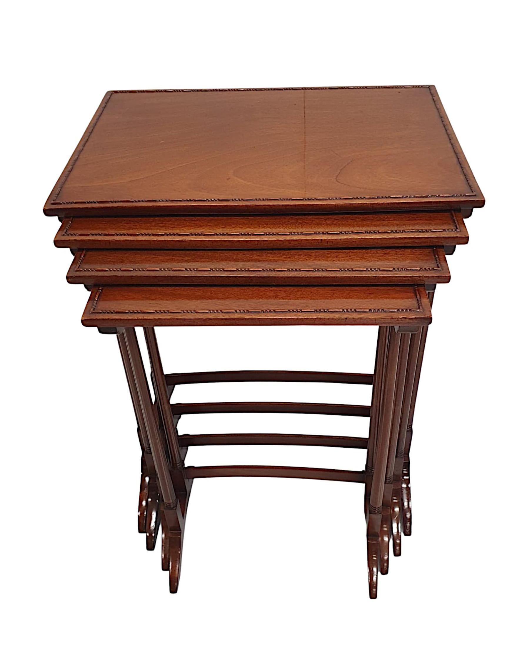  A Gorgeous Edwardian Nest of Four Tables In Good Condition For Sale In Dublin, IE