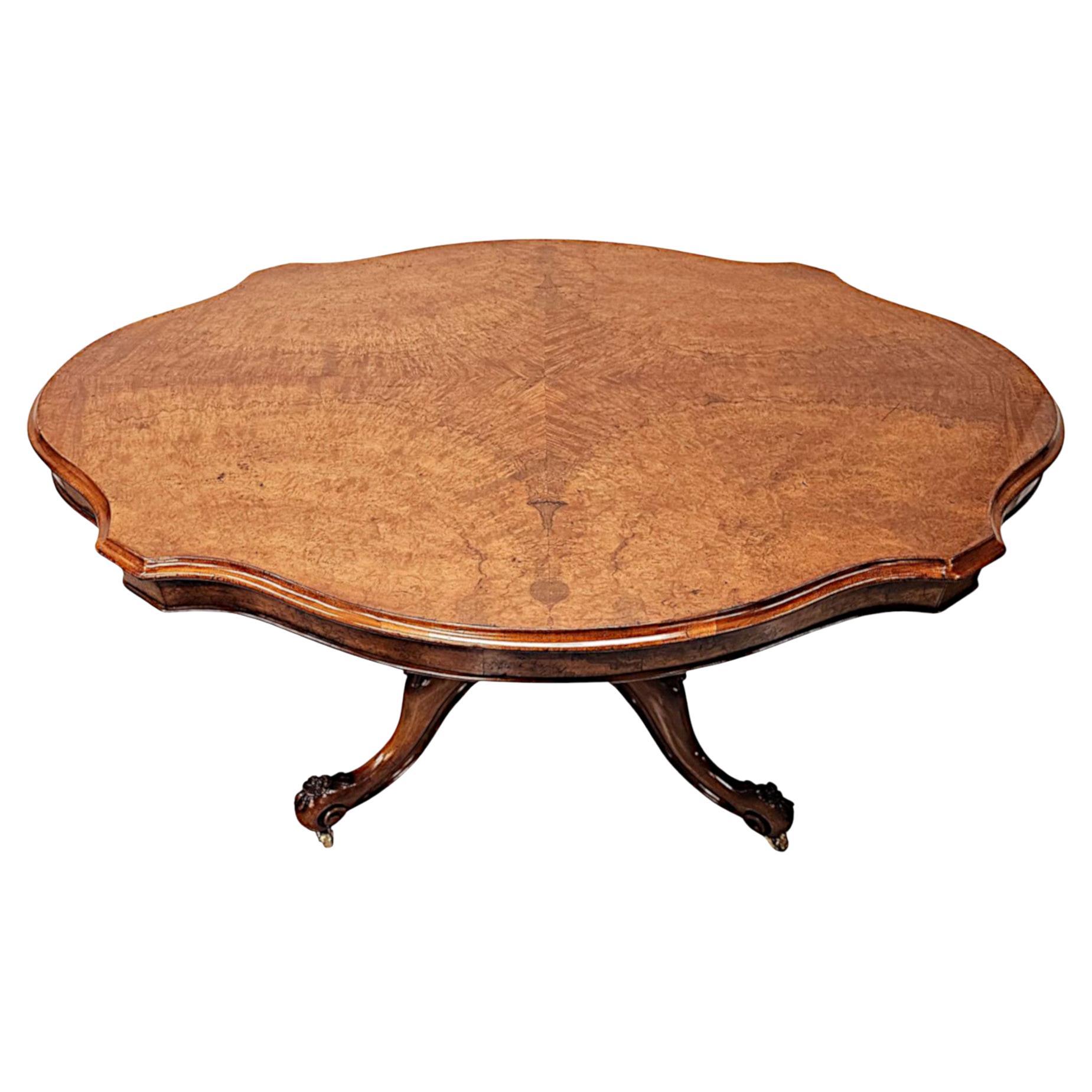 A Gorgeous Irish 19th Century Centre or Dining Table in the Manner of Strahan