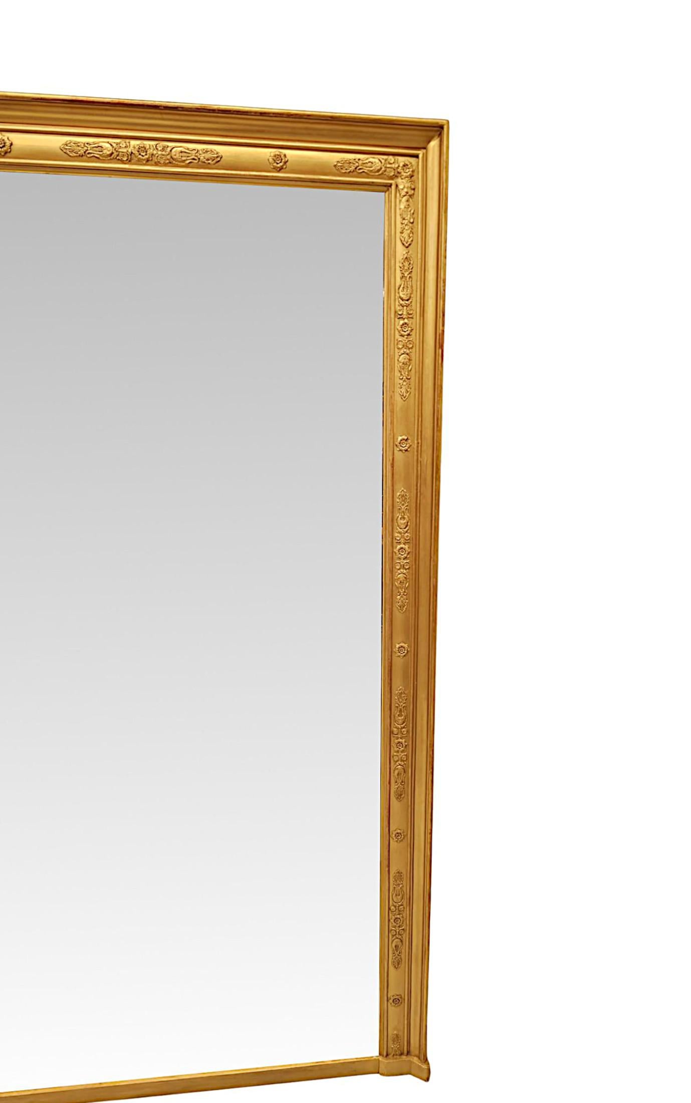 A Gorgeous Large Size 19th Century Giltwood Overmantel Mirror In condizioni buone in vendita a Dublin, IE