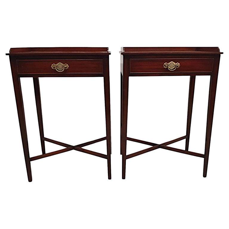 Pair of Handmade 20th Century Side Tables For Sale at 1stDibs