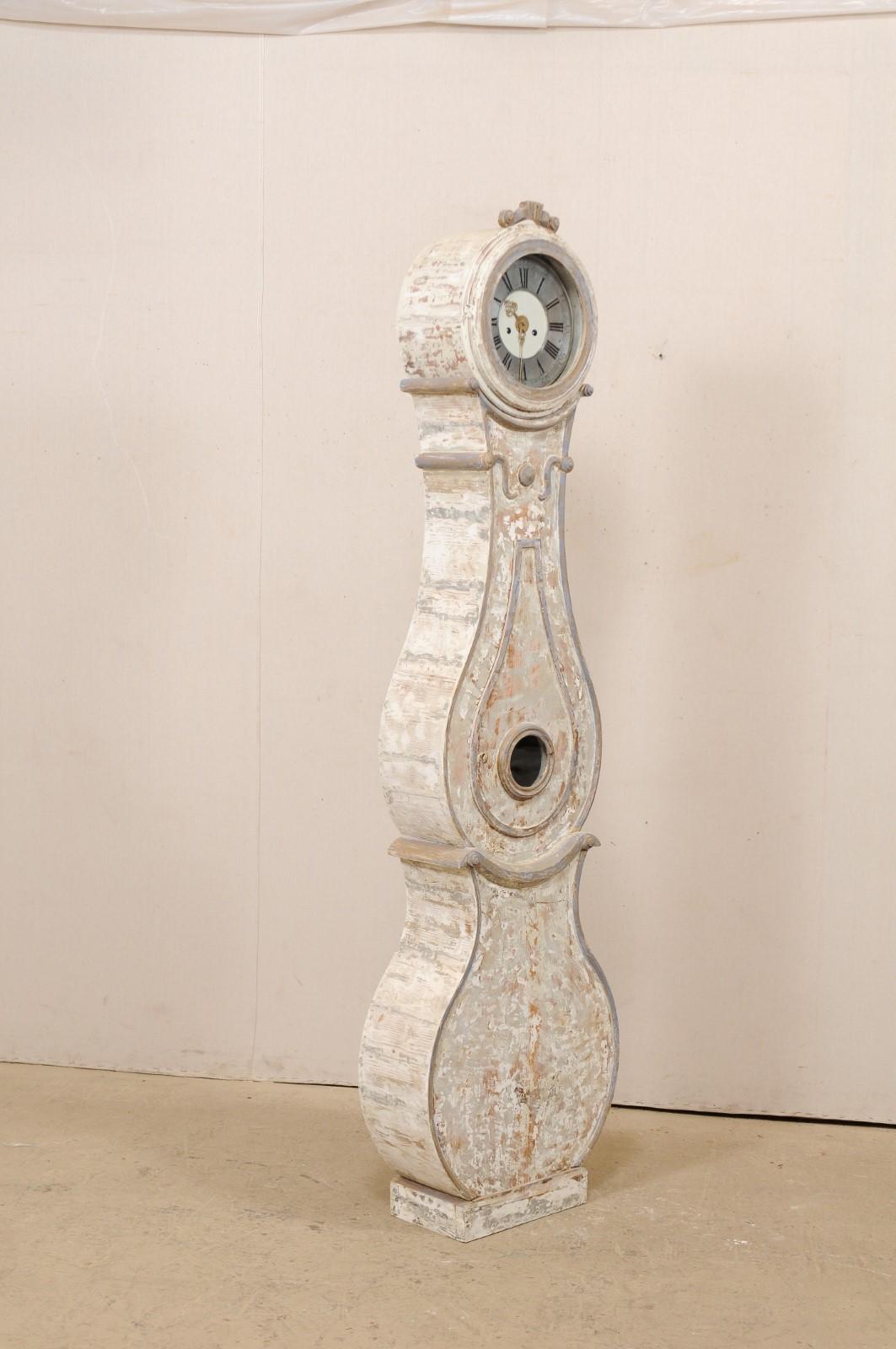 Gorgeous Swedish Fryksdahl Grandfather Clock from the 19th Century In Good Condition In Atlanta, GA