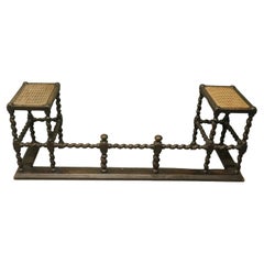 A Gothic Oak Barley Twist Bergere Club Fender This is a very rare piece