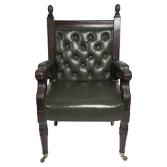 Antique A Gothic Revival oak armchair designed for the Judges