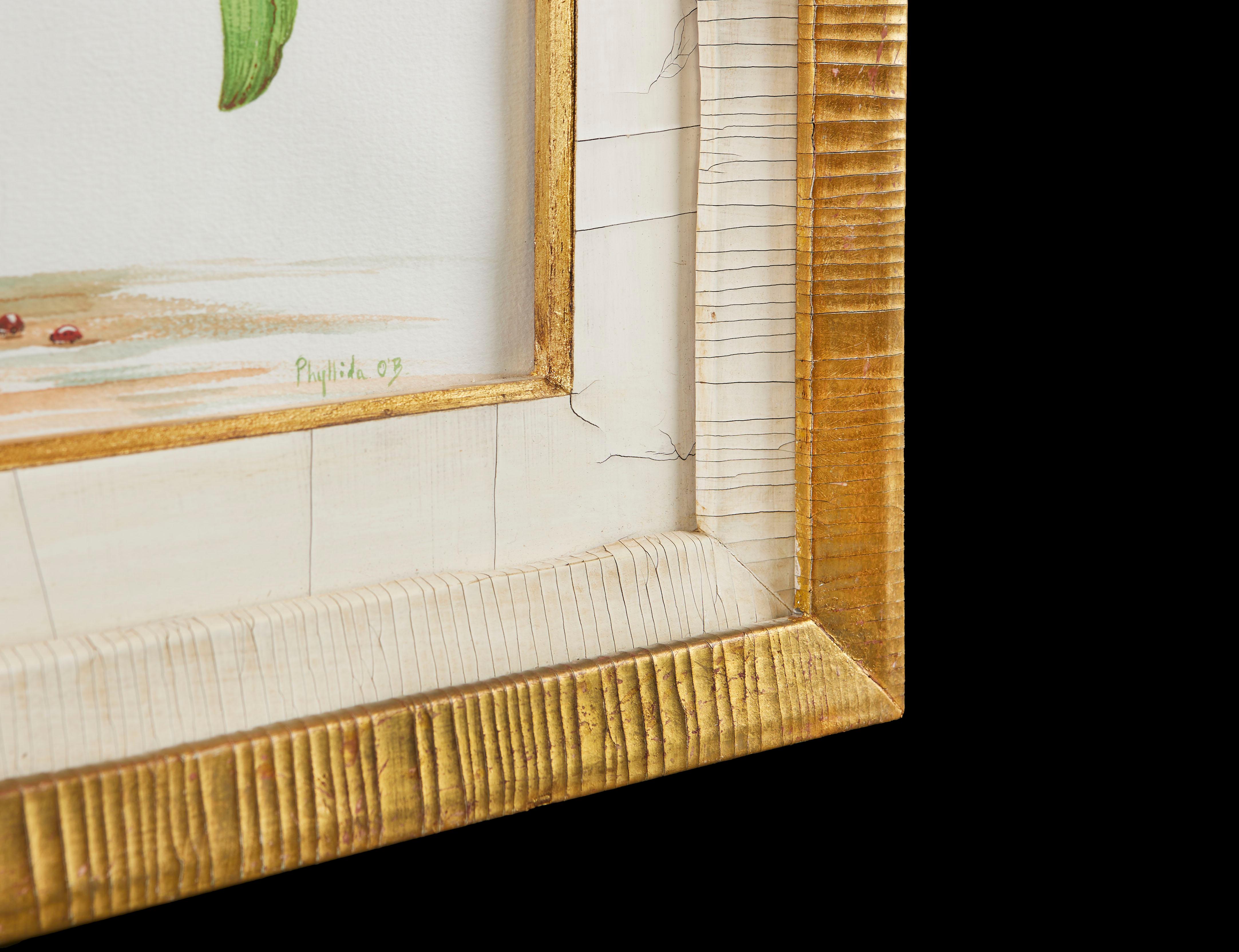 Gouache eines Amaryllis in Amaryllis (20. Jahrhundert) im Angebot