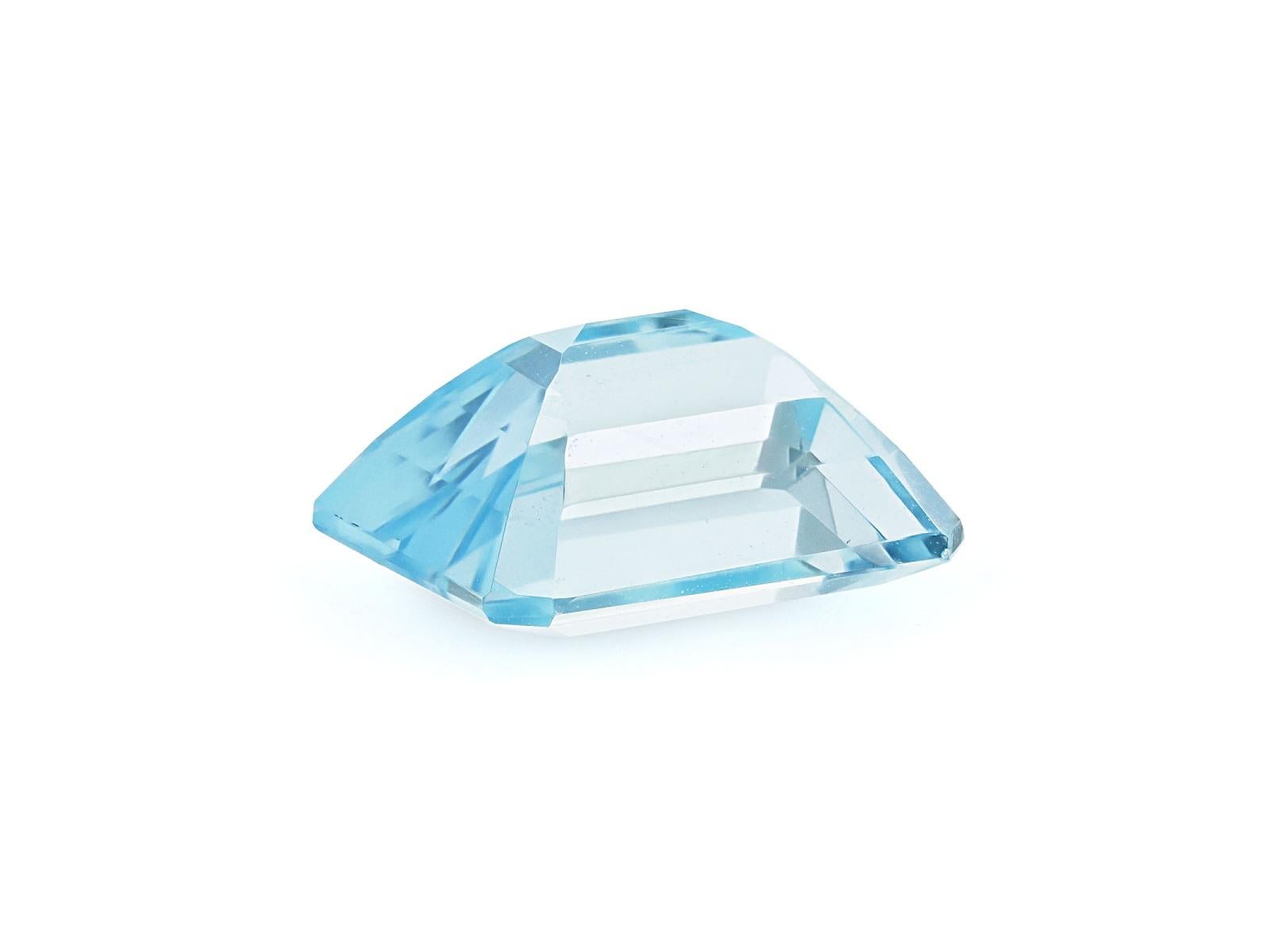 Octagon Cut A Grade Natural Aquamarine 9x7mm Loose Gemstone For Jewelry Making 2.1 Cts For Sale