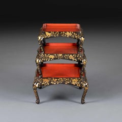 A Graduated Set of Meiji Period Lacquer Stacking Tables